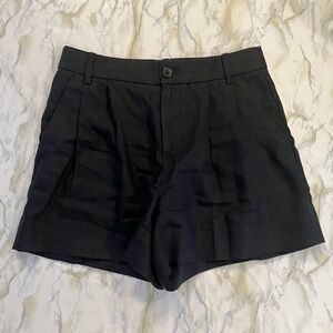 Banana Republic Black Linen Shorts 0